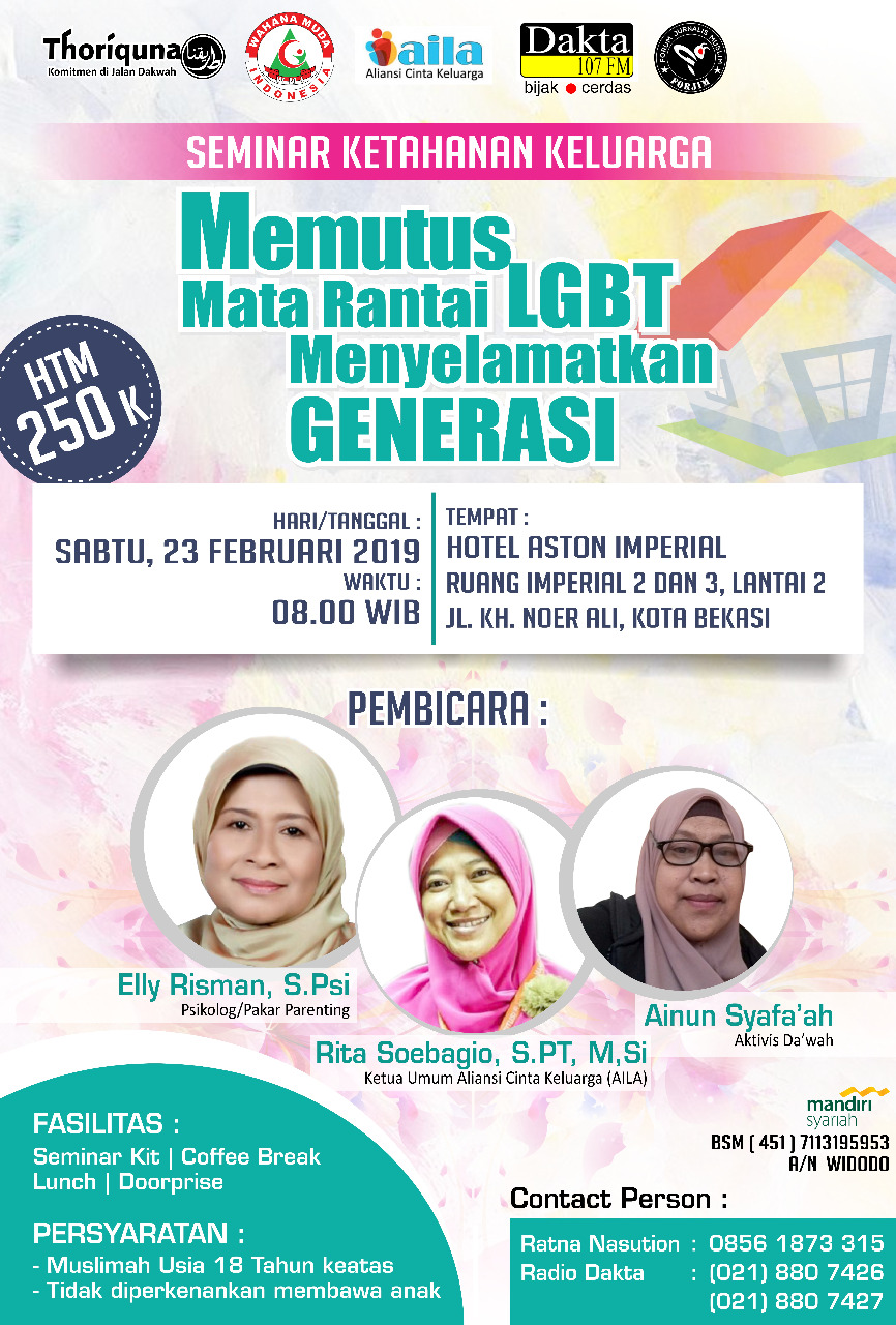 Seminar: Memutus Mata Rantai LGBT, Selamatkan Generasi